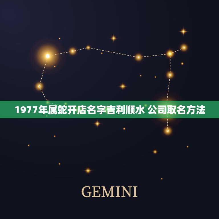 1977年属蛇开店名字吉利顺水 公司取名方法