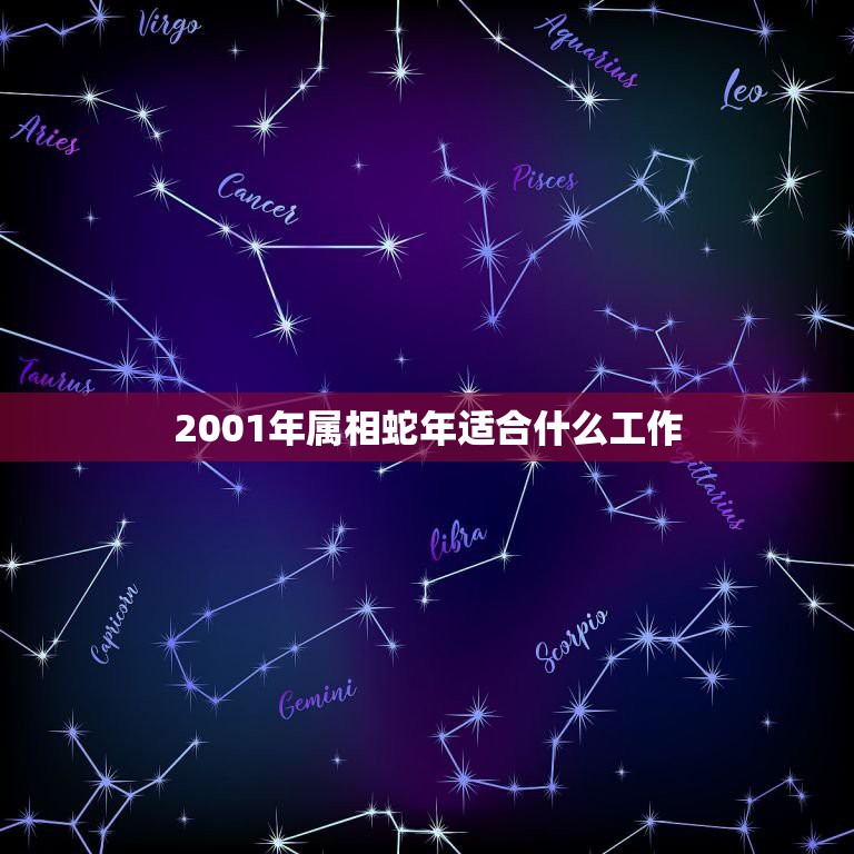 2001年属相蛇年适合什么工作，我是属蛇的，请问蛇年出生的人适合什么样