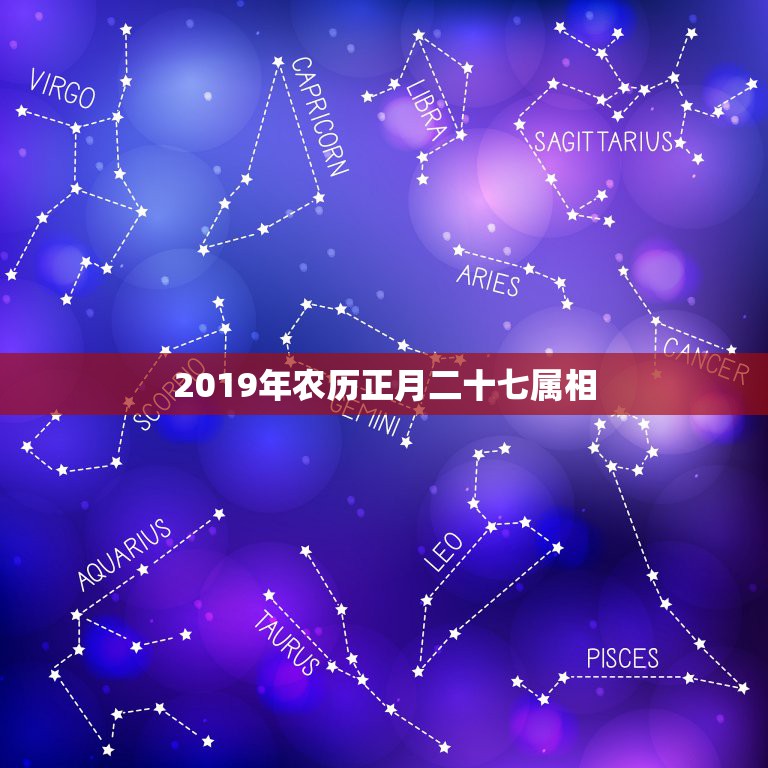 2019年农历正月二十七属相，2019年12月27日属什么？