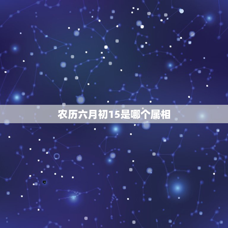 农历六月初15是哪个属相，2015年农历六月初五行属什么