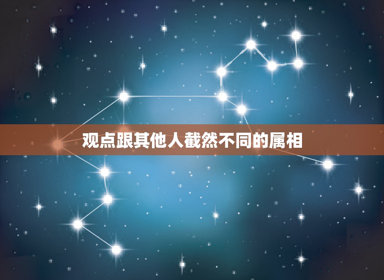 观点跟其他人截然不同的属相，你有哪些与大多数人截然不同的想法和观点？