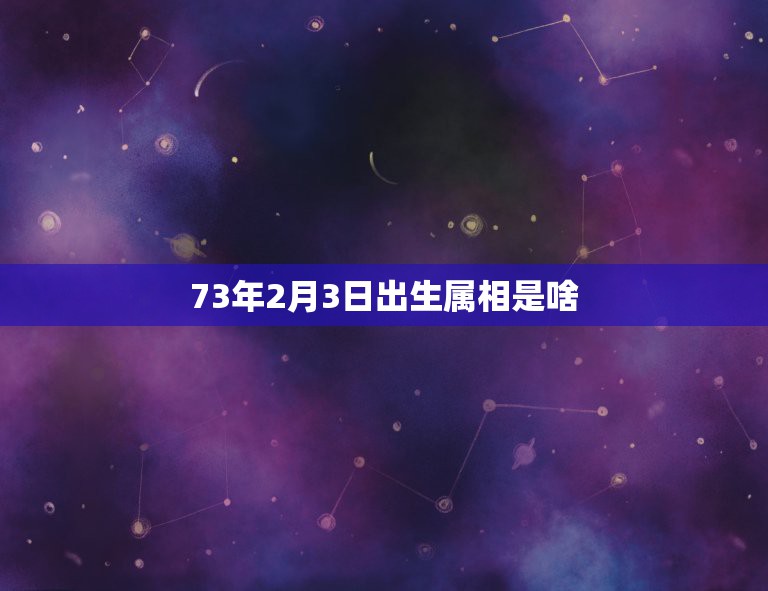 73年2月3日出生属相是啥，1973年阳历2月3号出生属鼠的今年多大了