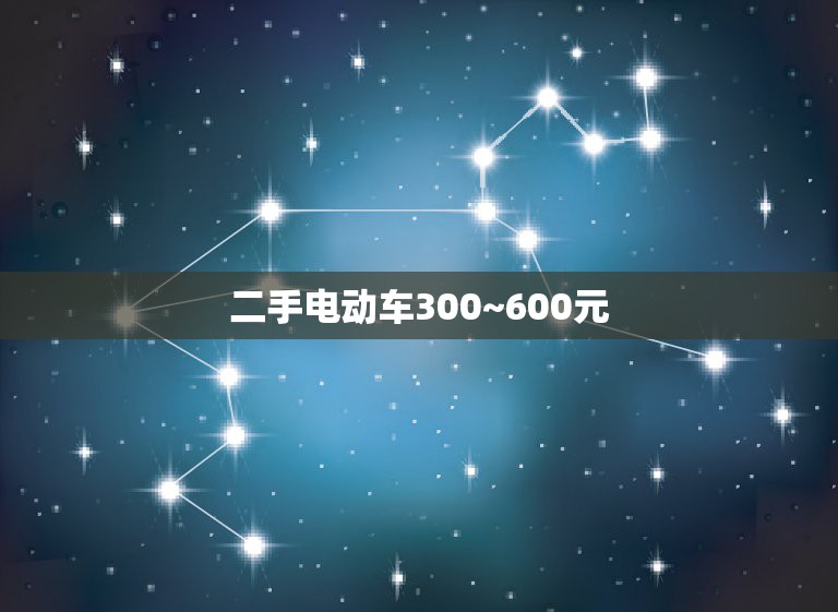 二手电动车300~600元，二手电瓶车一般多少钱