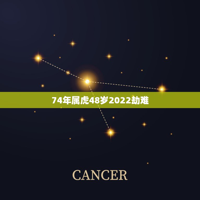 74年属虎48岁2022劫难，2022年48岁属什么？