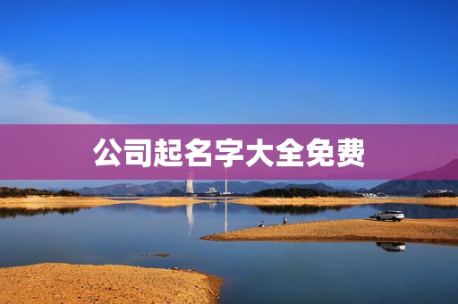 公司起名字大全免费，高端大气的公司名字