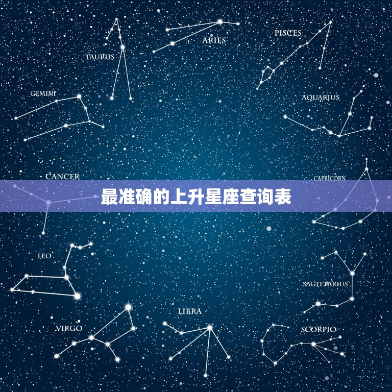 最准确的上升星座查询表，怎么查上升星座？上升星座查询表