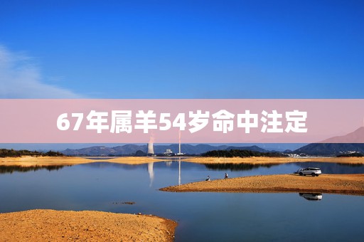 67年属羊54岁命中注定，67年女性属羊人2021年运势