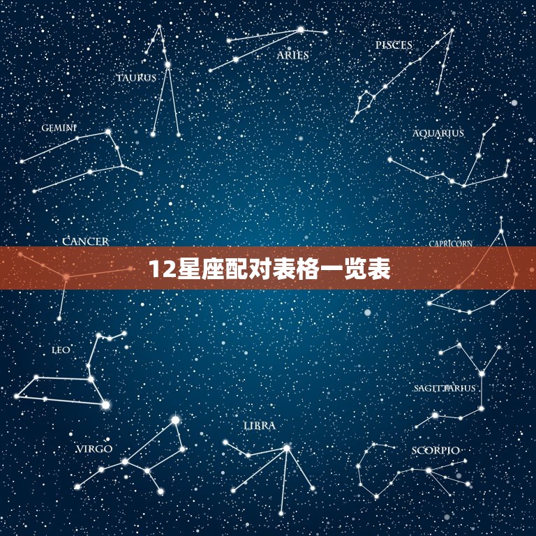 12星座配对表格一览表，十二星座最佳配对表