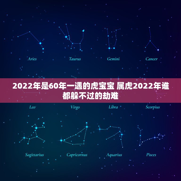 2022年是60年一遇的虎宝宝 属虎2022年谁都躲不过的劫难