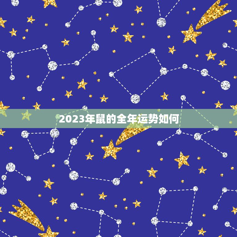 2023年鼠的全年运势如何