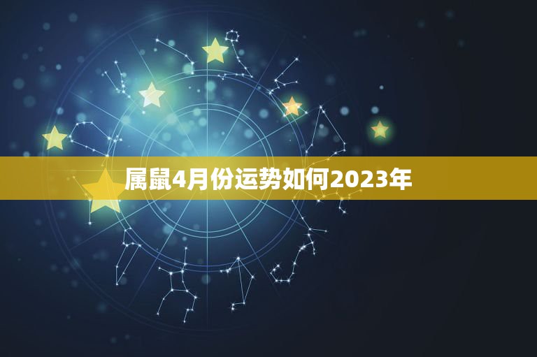 属鼠4月份运势如何2023年，属鼠5月份运势如何2023年