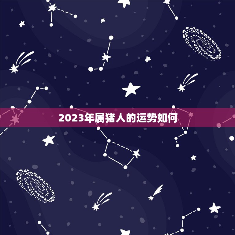 2023年属猪人的运势如何，2023年属猪人的运势详解