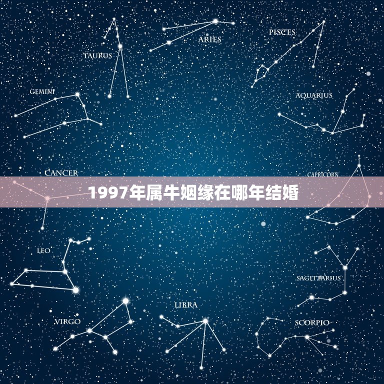 1997年属牛姻缘在哪年结婚，97年属牛人姻缘什么时候到