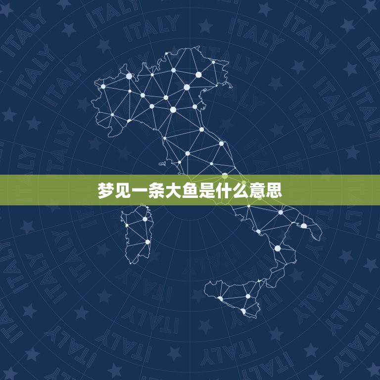 梦见一条大鱼是什么意思，梦见抓到一条大鱼是什么意思？