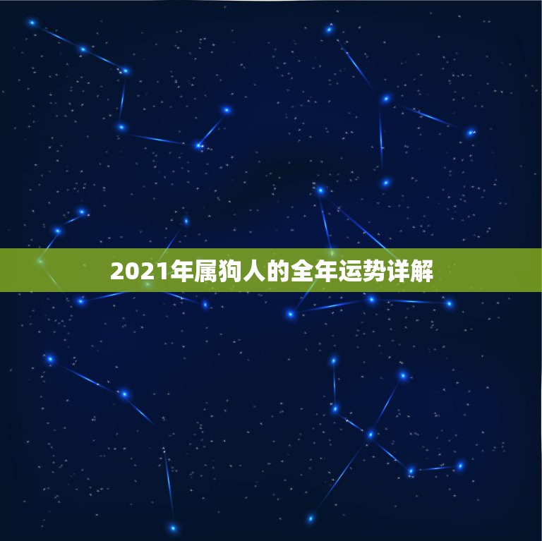 2021年属狗人的全年运势详解，属狗人2021年运势运程每月运程