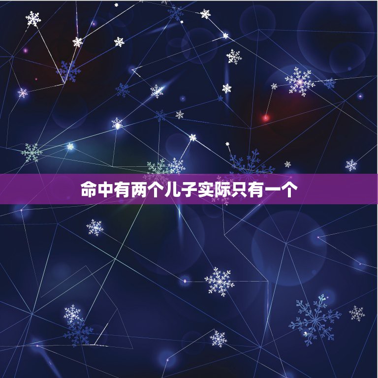 命中有两个儿子实际只有一个，命中有几个孩子查询表