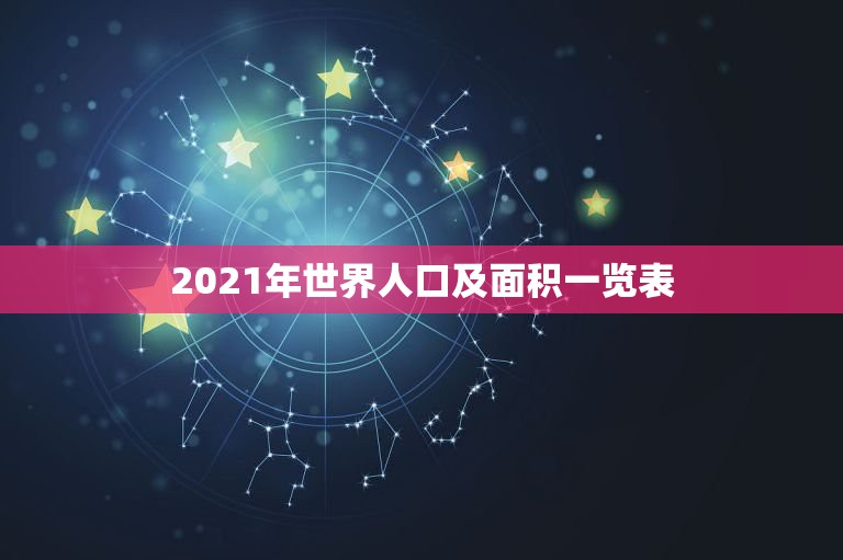 2021年世界人口及面积一览表 地球最富的10个国家