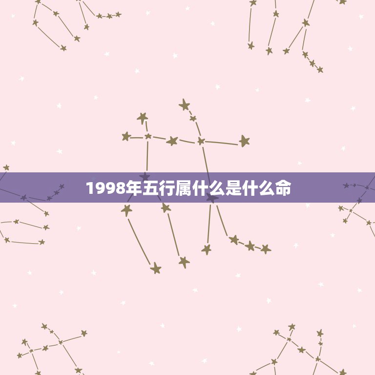 1998年五行属什么是什么命，1998年是什么属相年