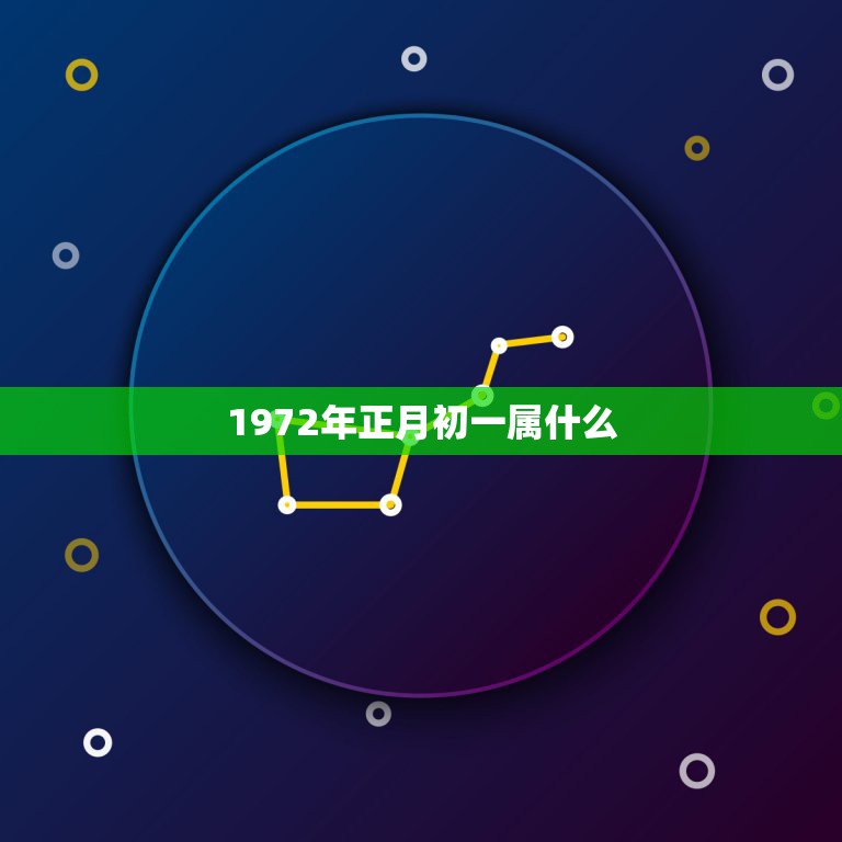 1972年正月初一属什么，1972年出生属什么生肖？