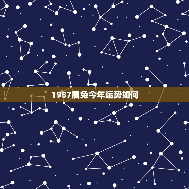 1987属兔今年运势如何，87年属兔的命运