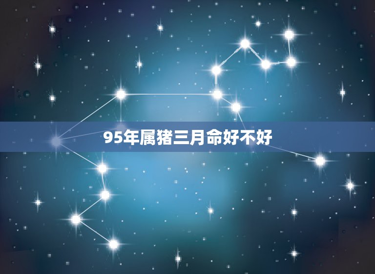 95年属猪三月命好不好，属猪生于1995年三月初七什么命