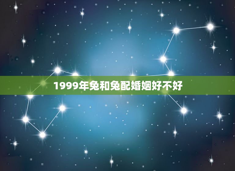 1999年兔和兔配婚姻好不好，1999年属兔男最佳婚配