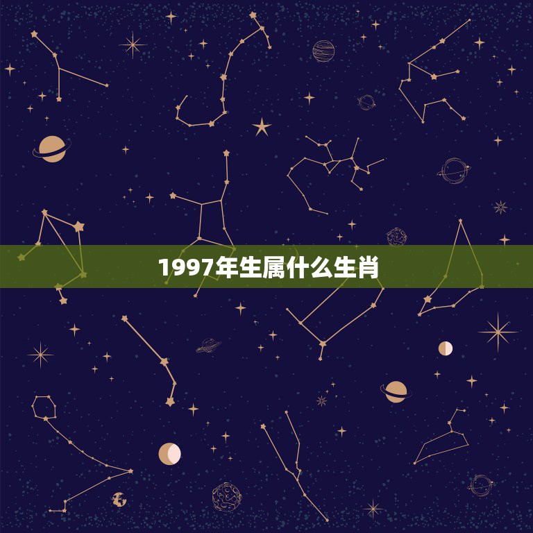 1997年生属什么生肖，1997年出生的人，属相是什么？