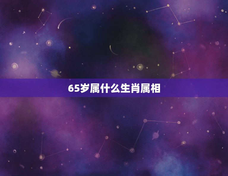 65岁属什么生肖属相，60岁属什么生肖