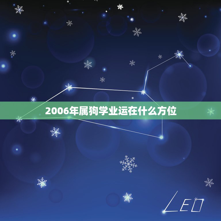 2006年属狗学业运在什么方位，属狗的人在哪个方向有财运