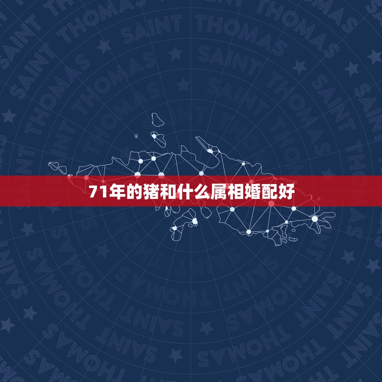 71年的猪和什么属相婚配好，1971年属猪的男人找什么样属相的女人相配