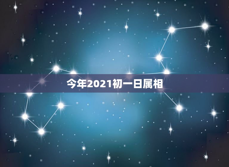 今年2021初一日属相，2021年1月1日是什么生肖日