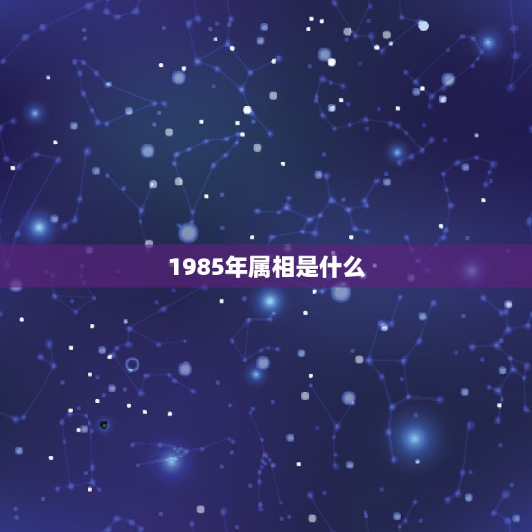 1985年属相是什么，请问85年属什么生肖