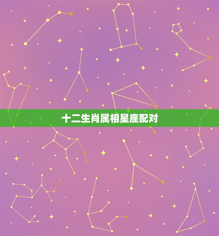 十二生肖属相星座配对，星座、生肖配对