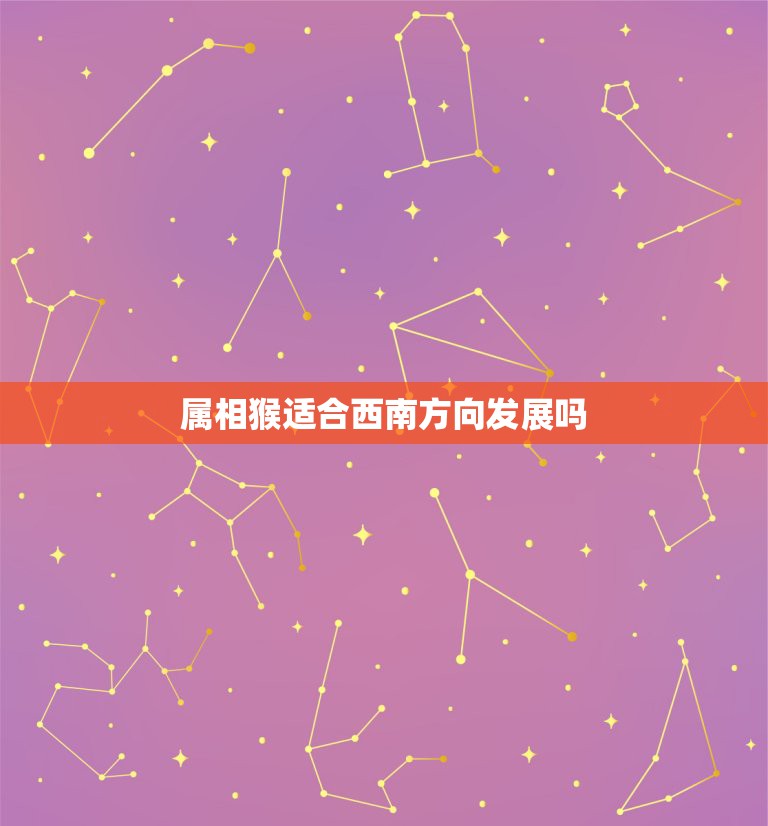 属相猴适合西南方向发展吗，属猴的适合找什么属相的