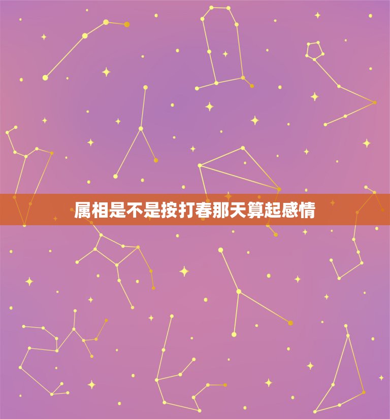 属相是不是按打春那天算起感情，生肖是按立春算还是除夕啊？