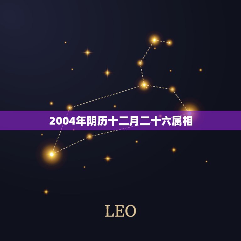 2004年阴历十二月二十六属相，2016年阴历十二月二十六出生的属什么