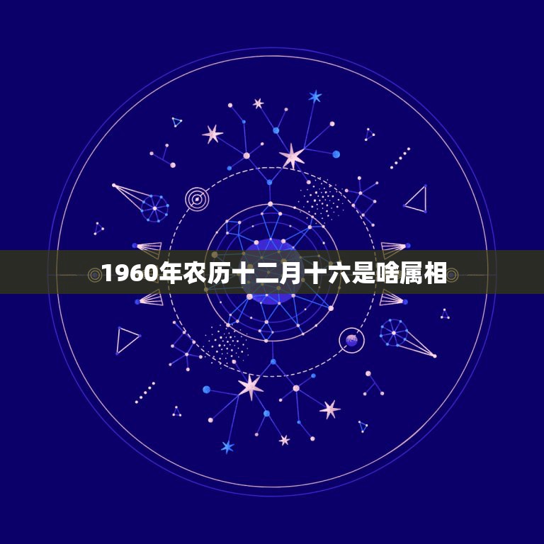 1960年农历十二月十六是啥属相，1960年12月16日出生的人农历是