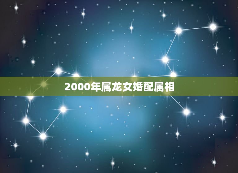 2000年属龙女婚配属相，我是女生，2000年属龙的，他是1987年属