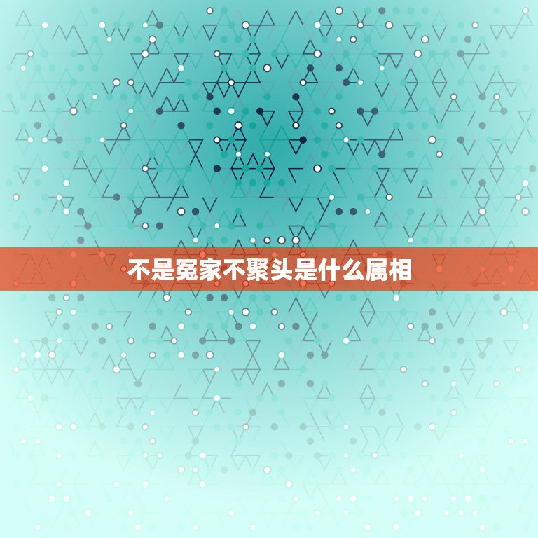 不是冤家不聚头是什么属相，一条大道跑到黑，不是冤家不聚头是什么动物