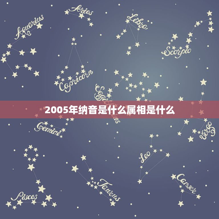 2005年纳音是什么属相是什么，六十纳音和生辰八字五行属性有什么关系