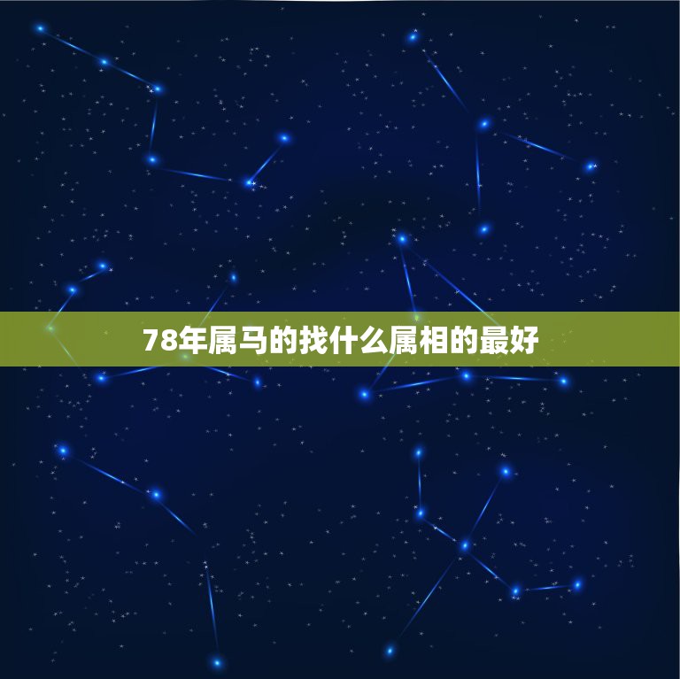 78年属马的找什么属相的最好，78年属马在事业上和什么属相相配