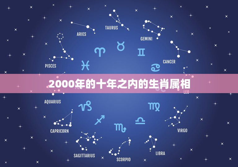 2000年的十年之内的生肖属相，从90年到2000年的生肖有哪些？