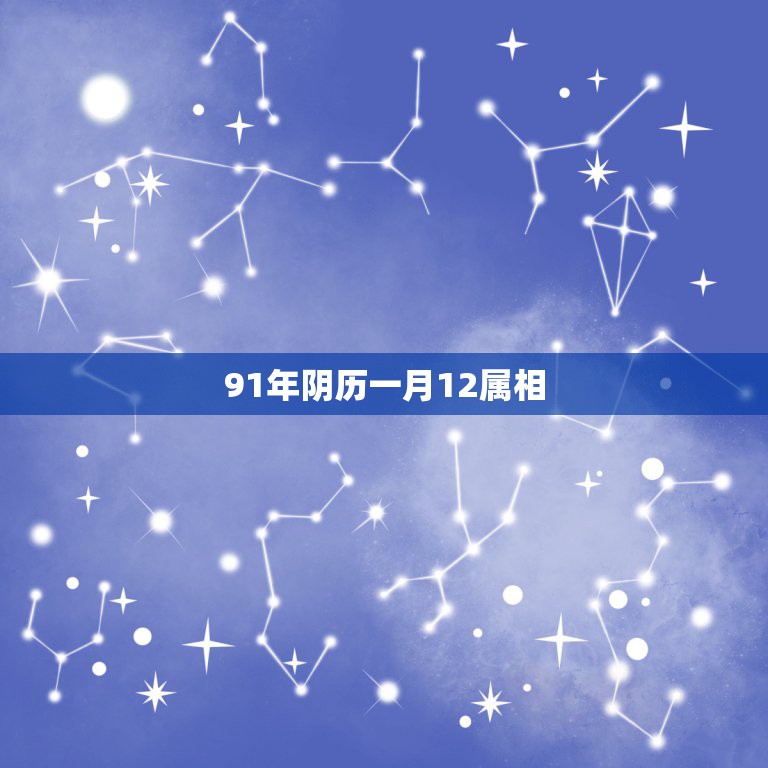 91年阴历一月12属相，我是1991年农历一月十二的生日我属于什么星座