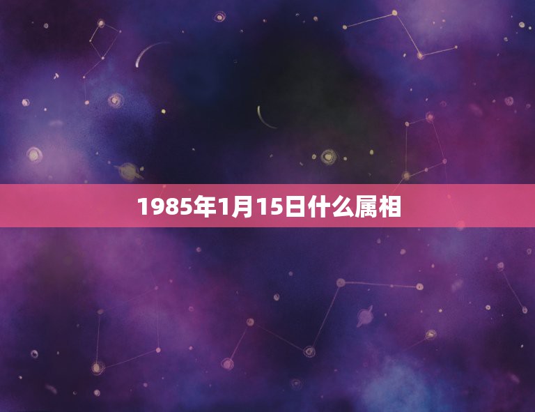 1985年1月15日什么属相，1985年的属相为五行属什么