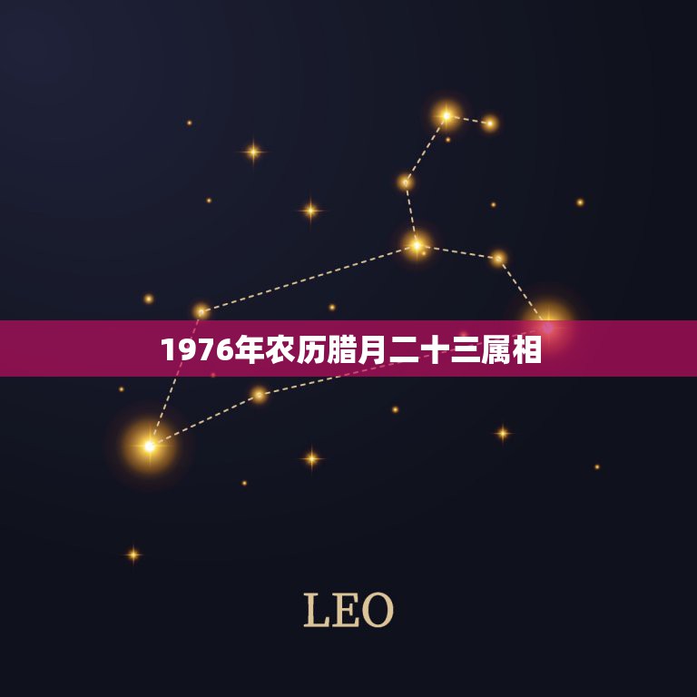 1976年农历腊月二十三属相，阳历1976年1月23，农历12月23生