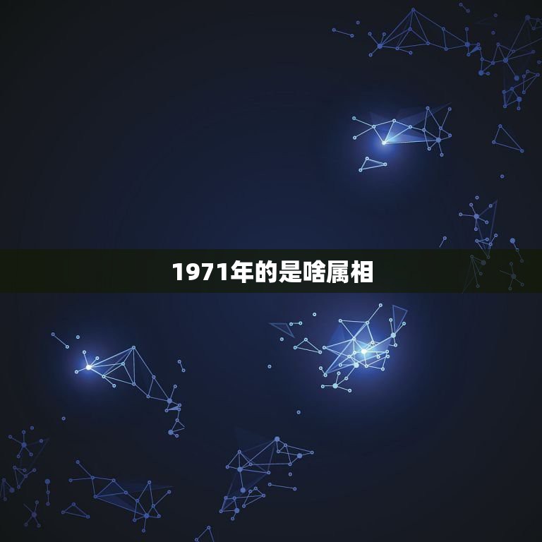 1971年的是啥属相，1971年属猪的人与什么属相相克