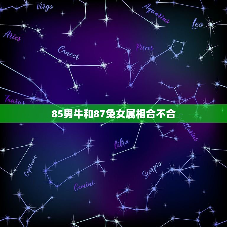 85男牛和87兔女属相合不合，我是85年属牛的，对象是87年属兔，我们