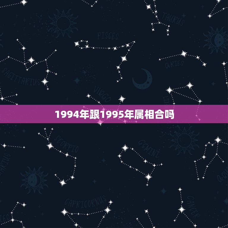 1994年跟1995年属相合吗，94年属狗男和95年属猪女在一起合适吗