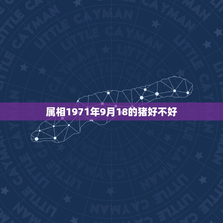 属相1971年9月18的猪好不好，1971年属猪的人与什么属相相克