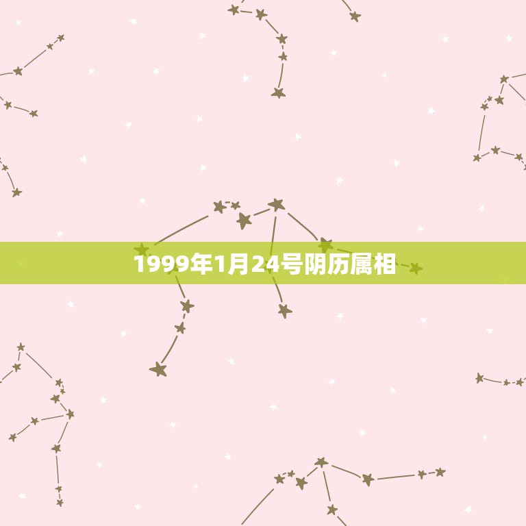 1999年1月24号阴历属相，1999年阴历1月24日是什么星座